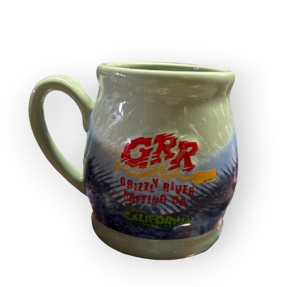 Disney California Adventure Grizzly River Rafting Co Mug Mickey Mouse GRR Green